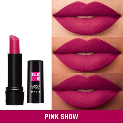 Elle18 Color Pops Matte Lip Color, Pink Show, 4.3 g