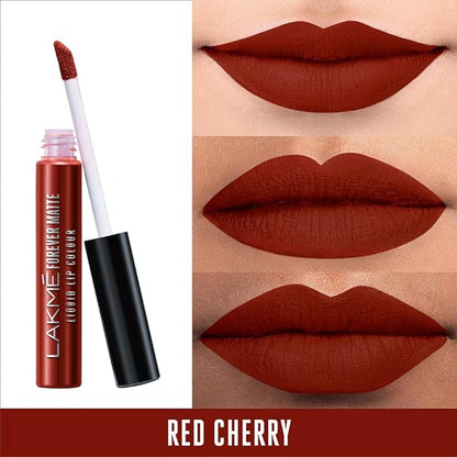 Lakme Forever Matte Liquid Lip Colour, Red Cherry, 5.6 ml