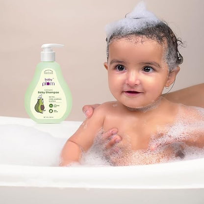 Baby Plum Avocado Baby Shampoo | Clinically Tested by Pediatricians | with Chamomile & Vitamin B5 | Tested Allergen Safe | 200 ml | 0-4 years