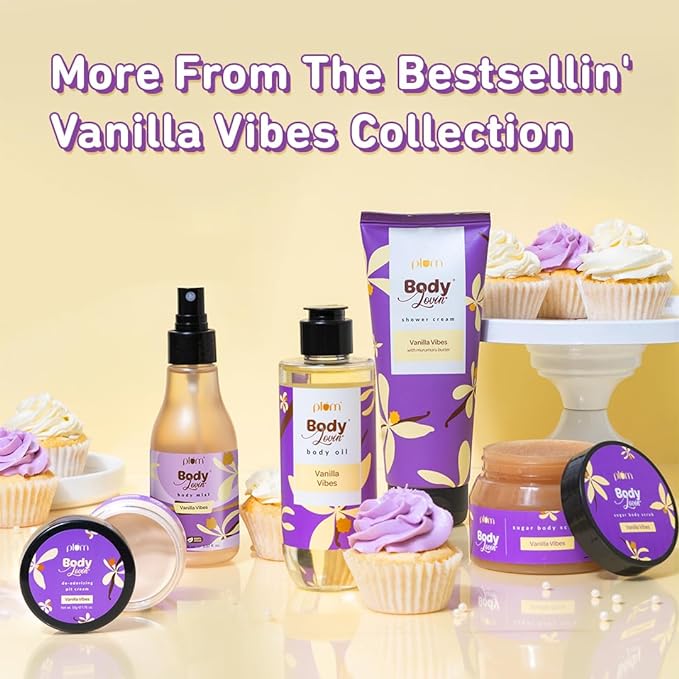 Plum BodyLovin' Vanilla Vibes Perfumed Deodorant Spray | 2x Odor Control Molecules | Anti-bacterial Green Tea Extracts | Warm Vanilla Fragrance | 120 ml