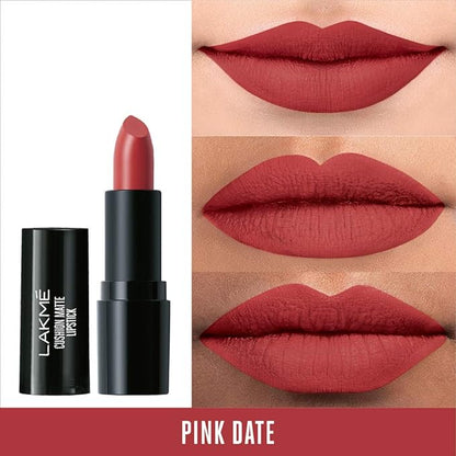 Lakmé Cushion Matte Lipstick, Pink Date, 4.5 g