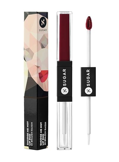 SUGAR Cosmetics - Smudge Me Not - Lip Duo - 05 Rust Lust (Red Terracotta) - 3.5 ml - 2-in-1 Duo Liquid Lipstick with Matte Finish and Moisturizing Gloss