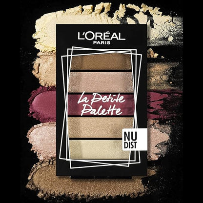 L'Oréal Paris Eyeshadow Palette, Mini-Sized, High Pigmentation, Highly Blendable Shades, La Petite, Nudist