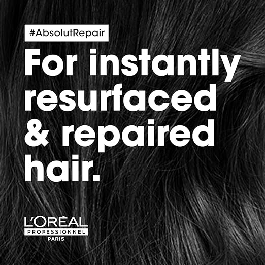 Pack of two L'Oréal Professionnel Absolut Repair Shampoo With Protein And Gold Quinoa For Dry And Damaged Hair, Serie Expert, 300Ml