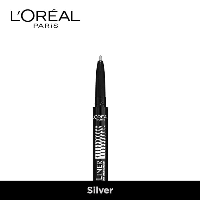 L'Oreal Paris Super Liner Superstar Duo Designer Eyeliner, Silver, 0.55g