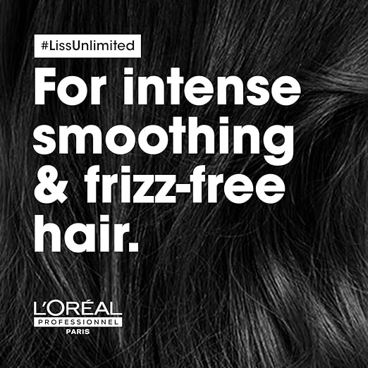 Pack of two L'Oréal Professionnel Liss Unlimited Shampoo With Pro-Keratin AndL'Orã©Al Professionnel Liss Unlimited Hair Mask With Pro-Keratin And Kukui Nut Oil For Rebellious Frizzy Hair, Serie Expert, 250Gm