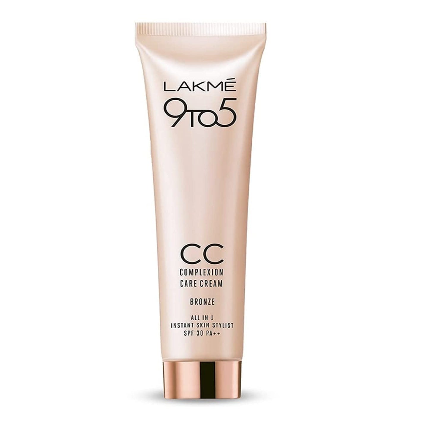 Lakme 9 to 5 CC Cream, Bronze, Light Face Makeup with Natural Coverage, SPF 30 - Tinted Moisturizer to Brighten Skin, Conceal Dark Spots, 30 g