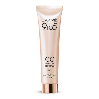 Lakme 9 to 5 CC Cream Honey ,Light Face Makeup with Natural Coverage, SPF 30 - Tinted Moisturizer to Brighten Skin, Conceal Dark Spots 30g