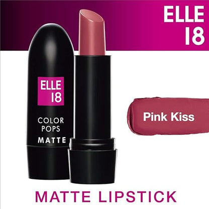 Elle 18 Combo of Colour Pop Matte Selfie Red and Pink Kiss Lipstick, 4.3 g