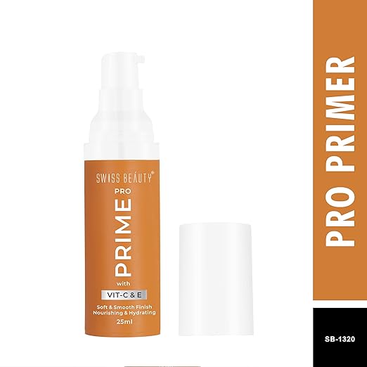 Swiss Beauty Pore Minimizer Primer | Oil Control Primer for Flawless Long lasting face makeup base with benefits of Vitamin E and C| 25ml