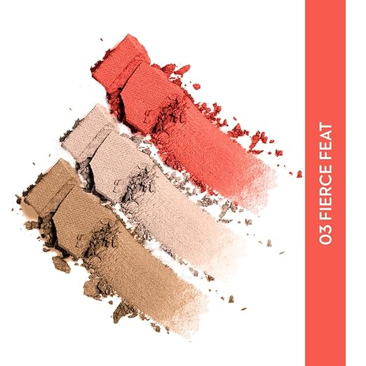 SUGAR Cosmetics - Contour De Force - Face Palette with Lightweight Blush, Highlighter And Bronzer - 03 Fierce Feat - Long Lasting Contour Blush Palette