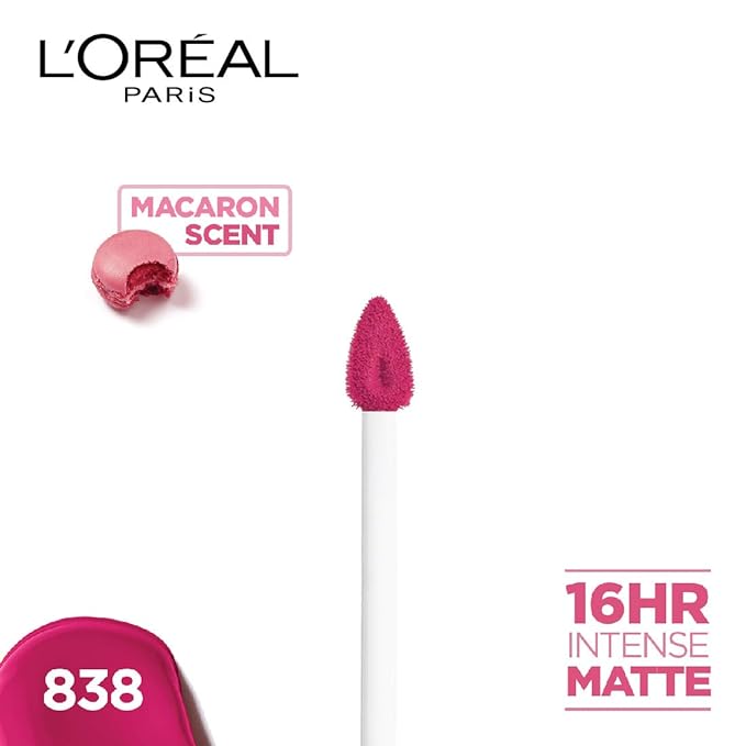 L'Oreal Paris Infallible Ultra Matte Liquid Lipstick, Les Macarons, 838 Berry Cherie, 5g