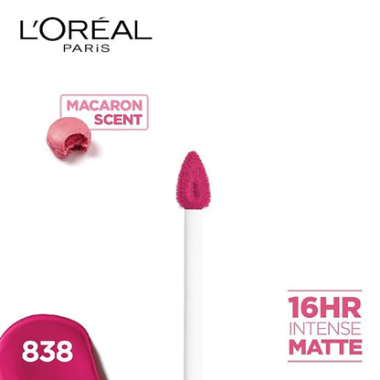 L'Oreal Paris Infallible Ultra Matte Liquid Lipstick, Les Macarons, 838 Berry Cherie, 5g