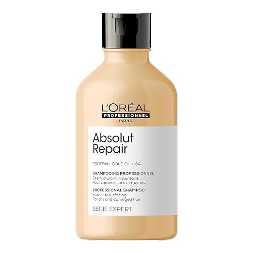 Pack of 2 L'OREAL PROFESSIONNEL PARIS Absolut Repair Oil 10-In-1 Multi-Benefit Leave-In Hair Serum, Serie Expert, 90Ml & Absolut Repair Shampoo For Dry & Damaged Hair, Serie Expert, 300Ml