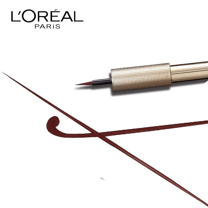 L'Oréal Paris Eye Liner, Ultra-Precise Tip, Waterproof, Fade-Proof and Smudge-proof, Matte Signature, Brown, 19g,