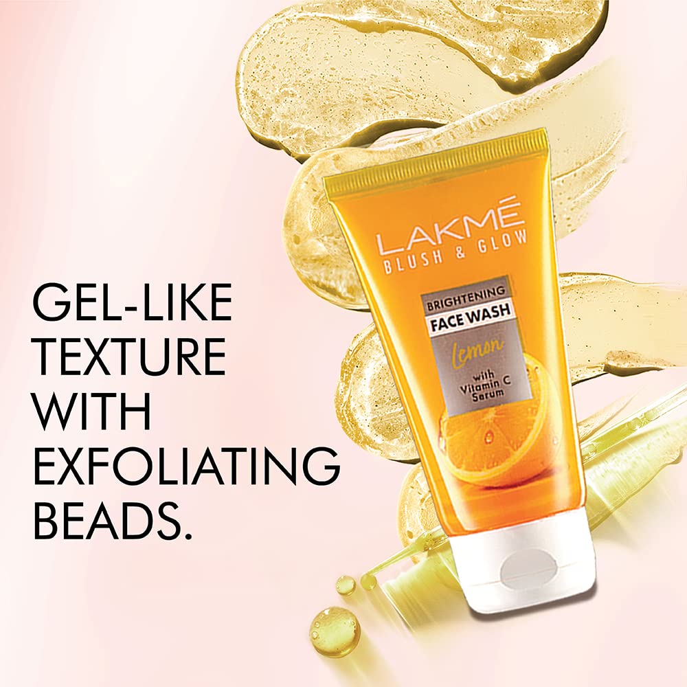 Pack of 2 LAKMÉ Blush & Glow Lemon Freshness Gel Face Wash with Lemon Extracts, 100 g