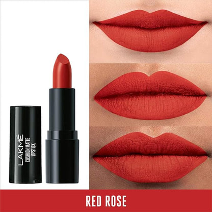 Lakmé Cushion Matte Lipstick, Red Rose, 4.5 g