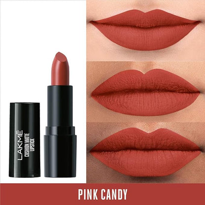 Lakmé Cushion Matte Lipstick, Pink Candy, 4.5 g