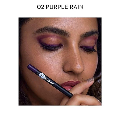 SUGAR Cosmetics Stroke Of Genius Heavy-duty Kohl (02 Purple Rain) | Waterproof Kohl Pencil, Lasts Up to 8 hours