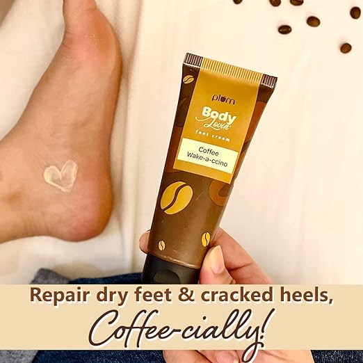 PACK OF 2 Plum BodyLovin' Coffee Wake-a-ccino Foot Cream | All Skin Types Especially Dry Feet | Non-Greasy | Cracked Heels | Winter Care | 100% Vegan | Cruelty-Free