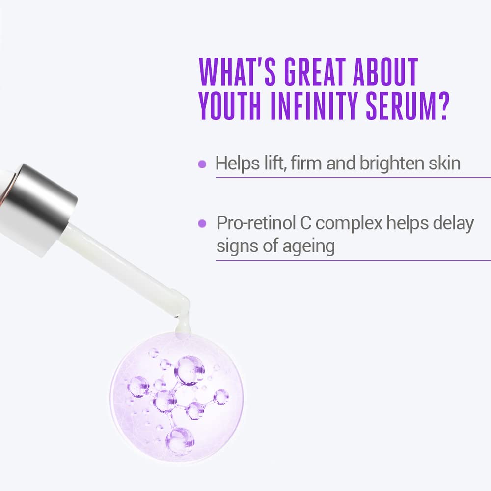 LAKMÉ Absolute Youth Infinity Skin Sculpting Face Serum with Niacinamide, Collagen Booster and Vitamin A for Anti-Ageing, Bright & Firm Skin, 30ml