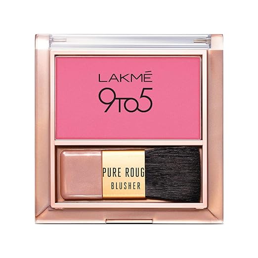 Lakme 9 To 5 Pure Rouge Blusher, Pretty Pink, 6 g