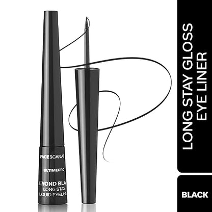 FACESCANADA Ultime Pro Matte Play Pencil Eyeliner Black 01 2.5 Ml (Black) & Ultime Pro Intense Gel Kajal 1.2 G Includes Sharpener (Black) & Magneteyes Dramatic Volumizing Mascara Black 9.5 Ml (Black)