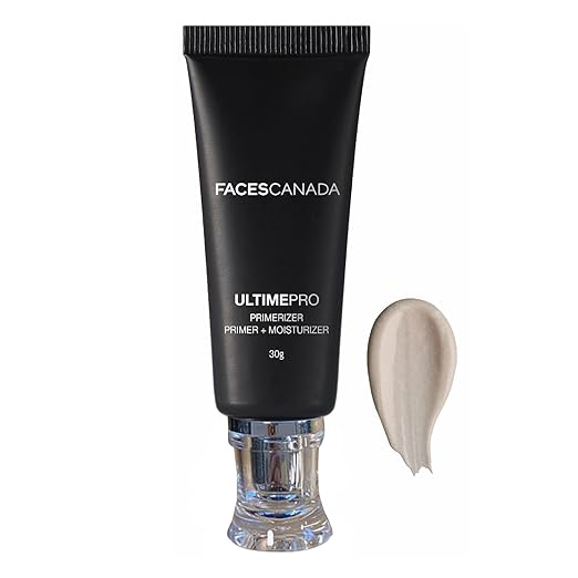 FACES CANADA Ultime Pro Primerizer Primer + Moisturizer, 30 g | Skin Perfecting & Hydrating Face Primer | Flawless Look | Minimizes Pores & Fine Lines | Shea Butter, Vitamin E, Antioxidants Enriched