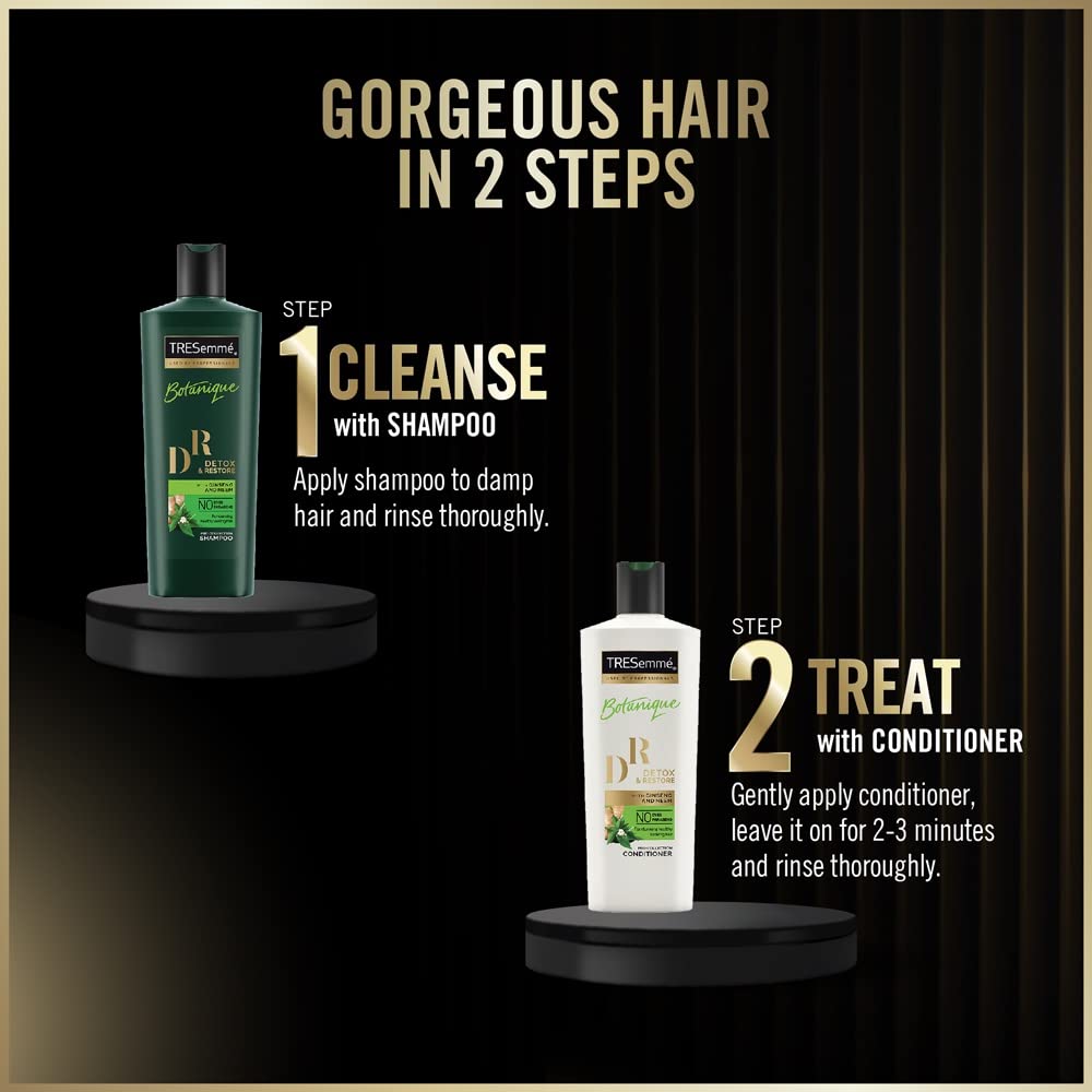 TRESemme Botanique Nourish & Replenish Shampoo 580 ml, With Olive & Camellia Oil for Frizz Control & Hair Growth, Paraben Free, Smoothens Dry Hair