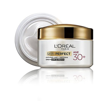 L'Oréal Paris Anti-Fine Lines Cream, With SPF21 PA+++, Fights Signs of Aging, Day Cream, For Users Over 30, Skin Perfect 30+, 50g