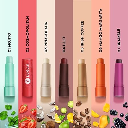 SUGAR Cosmetics - Tipsy Lip Balm - 06 Mango Margarita - 4.5 gms - Lip Moisturizer for Dry and Chapped Lips, Enriched with Shea Butter and Jojoba Oil