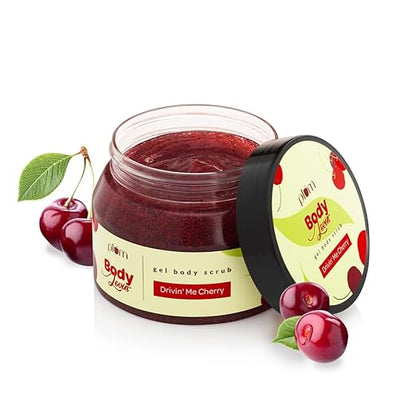 Plum BodyLovin' Drivin' Me Cherry Gel Body Scrub | Sulphate & Paraben Free | 100% Vegan | 200 g