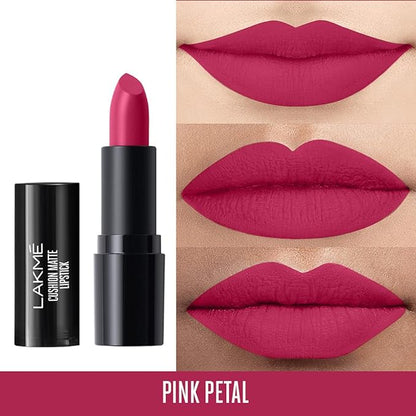 LAKMÉ Cushion Matte Lipstick, Pink Petal, 4.5g