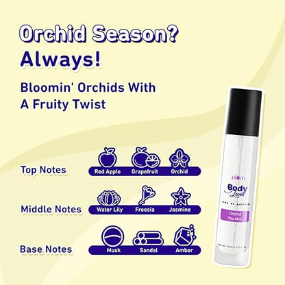 Plum BodyLovin' Orchid-You-Not Perfume | Long Lasting & Premium Fresh Floral Fragrance | Luxury Perfume For Women | Red Apple, Freesia & Musk Notes | Travel-Friendly | High On Fun (15 ml)