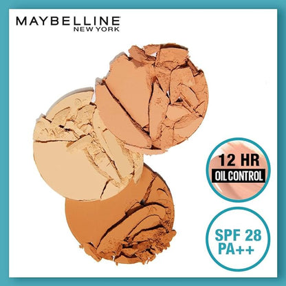 Maybelline New York Oil Control Powder, With SPF to Protect Skin from Sun, Absorbs Oil, Fit Me, 128 Warm Nude, 6g