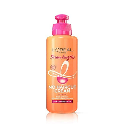 Pack of 2 L'Oreal Paris Dream Lengths No Haircut Cream Leave-In Conditioner, 200ml & L'Oreal Paris Rapid Reviver Total Repair 5 Deep Conditioner, 180ml