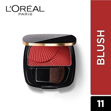 L'Oréal Paris Matte Blush, Highly Blendable and Buildable Application, Versatile Use, Incl. Mirror and Brush, Le Blush Bar Matte, 11 Be Fierce, 4.5g