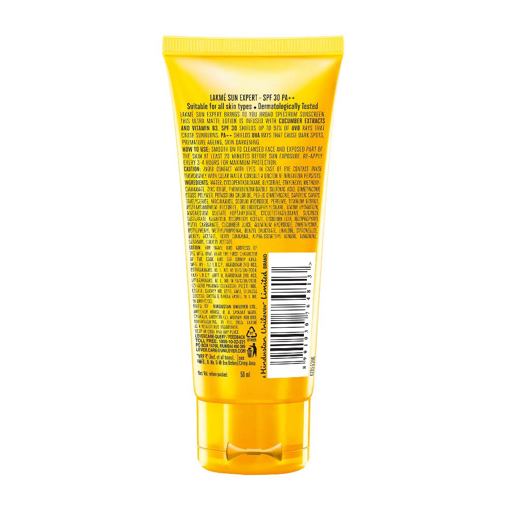 Lakme Sun Expert SPF 30 Ultra Matte Lotion, 50 ml