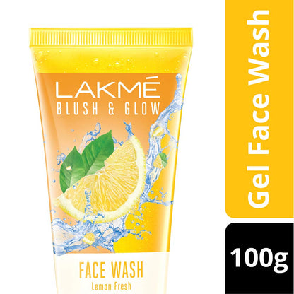 Lakmé Blush and Glow Lemon Freshness Gel Face Wash with Lemon Extracts, 100 g