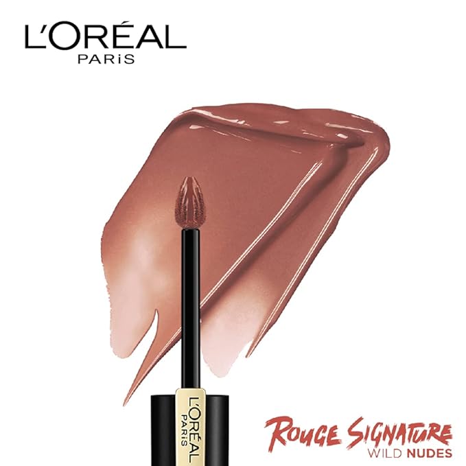 L'Oréal Paris Lipstick, Liquid Format with Matte Finish, Oil-In-Water Formula, Breathable and Lightweight Feel, Non-Flaking, Colour: 143 I Liberate, 7ml