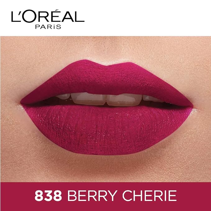 L'Oreal Paris Infallible Ultra Matte Liquid Lipstick, Les Macarons, 838 Berry Cherie, 5g