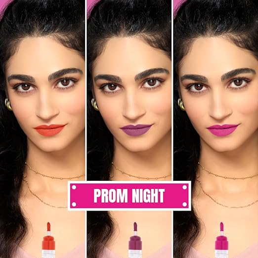 Elle 18 Lip Stack | 3 in 1 Liquid Lipstick | Prom Night, 5g