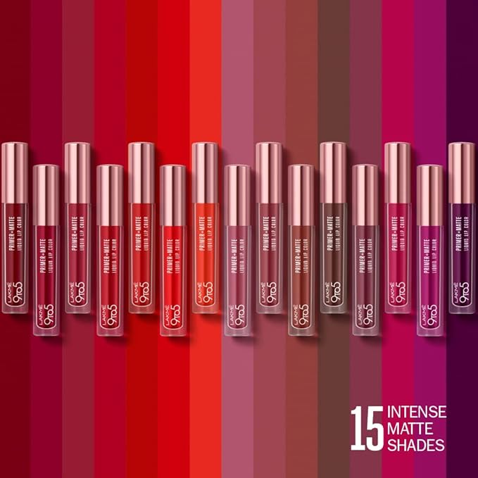 Lakmé 9to5 Primer + Matte Liquid Lip Color MP2 Power Pink