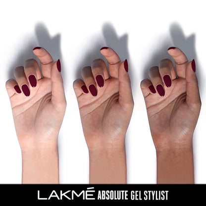 Lakme Absolute Gel Stylist Nail Color, 95 Snow Cone, 12ml