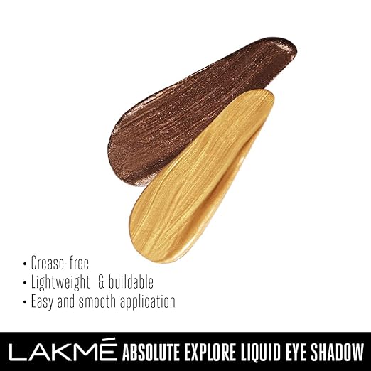 Lakme Absolute Explore Liquid Eye shadow Blackstar Gold & Karat Gold