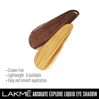 Lakme Absolute Explore Liquid Eye shadow Blackstar Gold & Karat Gold