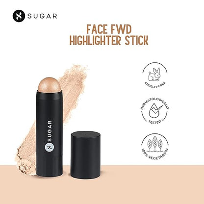 SUGAR Cosmetics - Face Fwd >> - Highlighter Stick - 01 Champagne Champion - Illuminating, Longlasting Formula, Lightweight Highlighter