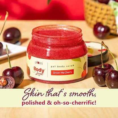 Plum BodyLovin' Drivin' Me Cherry Gel Body Scrub | Sulphate & Paraben Free | 100% Vegan | 200 g