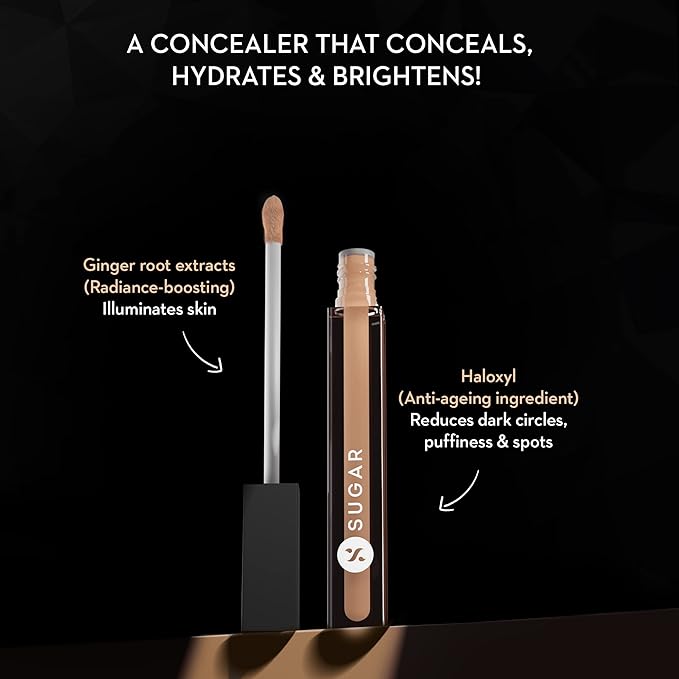 SUGAR Cosmetics Auto Correct Creaseless Concealer (Golden Undertone) - 07 Vanilla Latte (For Fair Skin Tone)