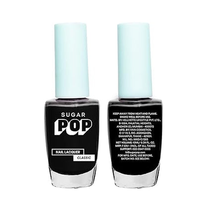 SUGAR POP Nail Lacquer - 21 Black Berry & 24 Keen Green – 10 ml - Dries in 45 seconds - Quick-drying, Chip-resistant, Long-lasting. Glossy high shine Nail Enamel/Polish for women.